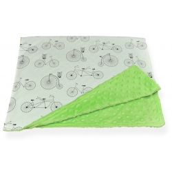 kocyk minky 75x50 green rowery