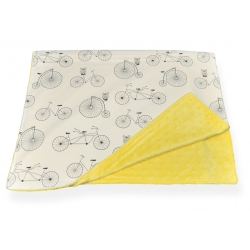 kocyk minky 75x50 yellow rowery